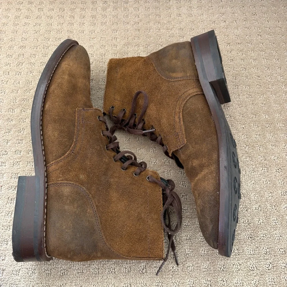 Thursday‎ Boot Company President Everyday Boots Mocha Suede Lace Up Men US 12